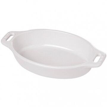 Staub Oval Dish Ceramic, oval, white, 37cm