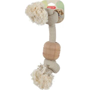 Jucarii animale ZOLUX WILD MIX GIANT A rope toy, 2 knots, with a wooden disc