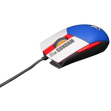 Mouse Asus ROG Strix Impact II GUNDAM EDITION, RGB LED, USB, Black