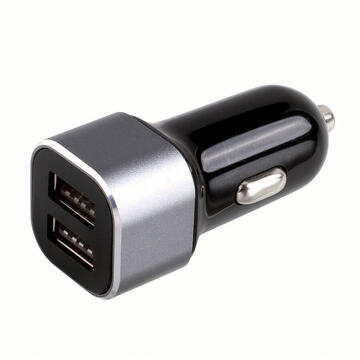 DomoClip TEA181G Incarcator auto dual USB 5V 2.4A