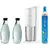 SodaStream Set aparat pentru preparat bauturi carbogazoase Crystal 2.0 Premium, alb, 2 carafe de sticla, cartus CO2 incluse