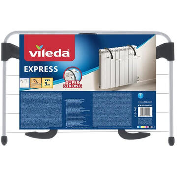 Uscator rufe Laundry drying machine VILEDA Express,Alb/Negru, Interior/Exterior, 3m