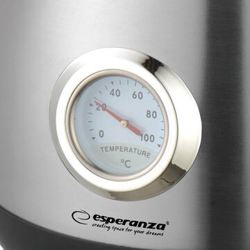 Fierbator Esperanza EKK029 Electric cu termometru 1.7 L 2200 W Inox