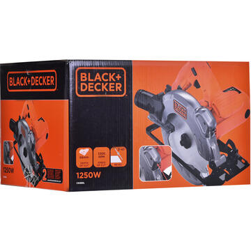 Black  Decker Fierastrau circular  CS1250L-QS 19 cm portocaliu/negru 5300 RPM 1250 W