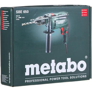 METABO SBE 650 rotary hammer 650 W 13 mm Black, Green