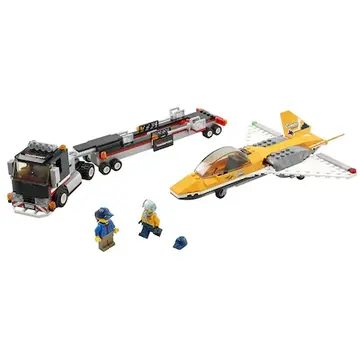 LEGO City Great Vehicles - Transportor de avion cu reactie pentru spectacol aviatic 60289, 281 piese