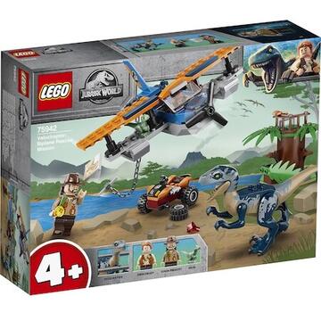 LEGO Jurassic World - Velociraptor: misiunea de salvare cu biplanul 75942, 101 piese