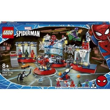 LEGO Super Heroes - Spider Man Atac la adapostul paianjenului 76175, 466 piese