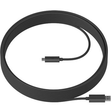 Cablu USB Logitech Strong, 25m, Black