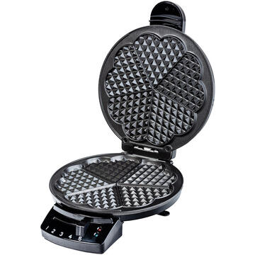 Aparat de preparat waffle/ vafe RAVANSON GR-7010,1200 wati,termostat reglabil,negru