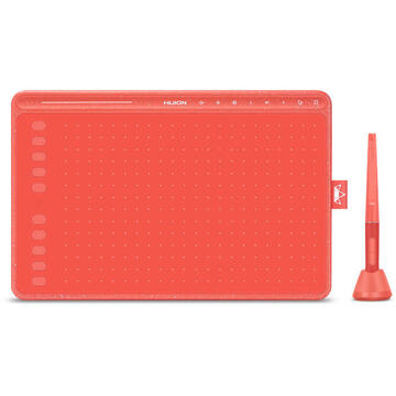 Tableta grafica HUION HS611 RED graphic tablet 5080 lpi 258.4 x 161.5 mm USB