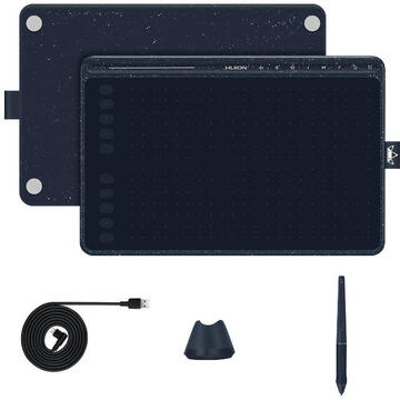 Tableta grafica HUION HS611 Blue graphic tablet 5080 lpi 258.4 x 161.5 mm USB