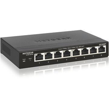 Switch Netgear GS308T Managed L2 Gigabit Ethernet (10/100/1000) Black
