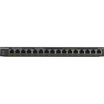 Switch Netgear GS316P Unmanaged Gigabit Ethernet (10/100/1000) Power over Ethernet (PoE) Black