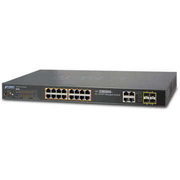 Switch Planet Digitus WGSW-20160HP network switch Managed L2 Gigabit Ethernet (10/100/1000) Black 1U Power over Ethernet (PoE)