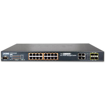 Switch Planet Digitus WGSW-20160HP network switch Managed L2 Gigabit Ethernet (10/100/1000) Black 1U Power over Ethernet (PoE)