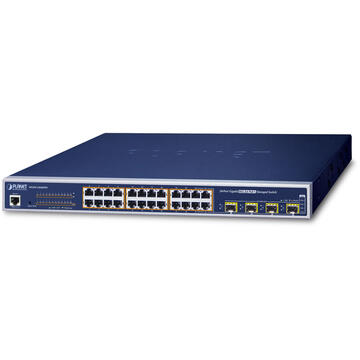 Switch PLANET WGSW-24040HP4 network switch Managed L2/L4 Gigabit Ethernet (10/100/1000) Power over Ethernet (PoE) Blue