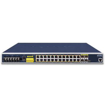Switch PLANET IGS-6325-24P4S network switch Managed L3 Gigabit Ethernet (10/100/1000) Power over Ethernet (PoE) 1U Blue