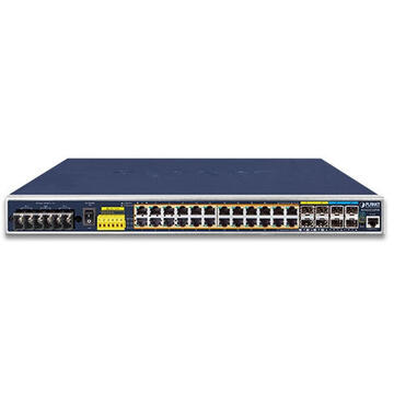 Switch PLANET IGS-6325-24P4X network switch Managed L3 Gigabit Ethernet (10/100/1000) Power over Ethernet (PoE) 1U Black, Blue