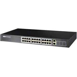 Switch Dahua Europe PFS4026-24P-370 network switch Managed L2 Fast Ethernet (10/100) Black Power over Ethernet (PoE)