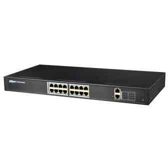 Switch Dahua Europe PFS4018-16P-250 network switch Managed L2 Fast Ethernet (10/100) Black Power over Ethernet (PoE)