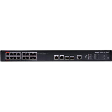 Switch Dahua Europe PFS4218-16ET-240 Managed L2 Fast Ethernet (10/100) Black Power over Ethernet (PoE)