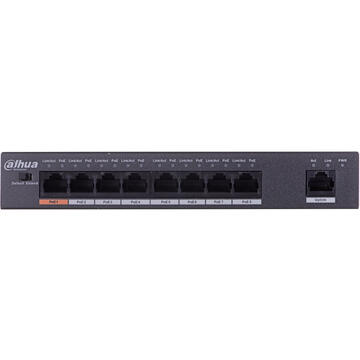 Switch Dahua Europe PFS3009-8ET-96 network switch Unmanaged L2 Fast Ethernet (10/100) Black Power over Ethernet (PoE)