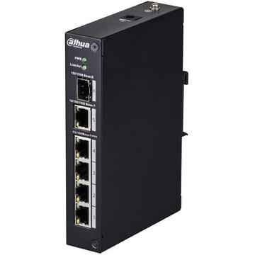 Switch Dahua Europe PFL2106-4ET-96 network switch Fast Ethernet (10/100) Black Power over Ethernet (PoE)