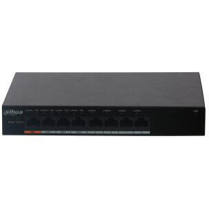 Switch Dahua Europe PFS3008-8ET-60 network switch Unmanaged L2 Fast Ethernet (10/100) Black Power over Ethernet (PoE)