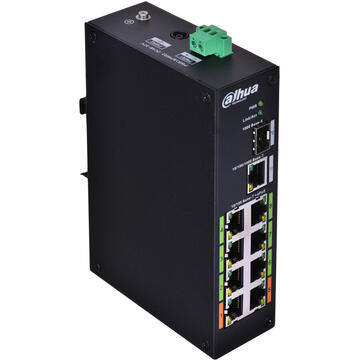Switch Dahua Europe DH-LR2110-8ET-120 Managed L2 Fast Ethernet (10/100) Black Power over Ethernet (PoE)