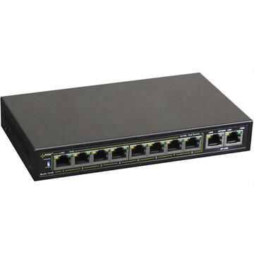 Switch PULSAR S108 network switch Fast Ethernet (10/100) Black Power over Ethernet (PoE)