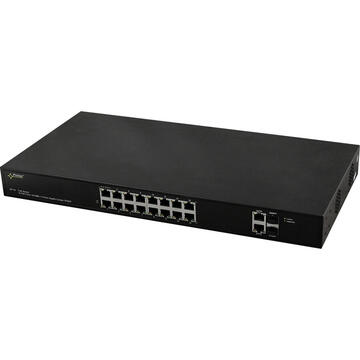 Switch PULSAR SF116 network switch Managed Fast Ethernet (10/100) Power over Ethernet (PoE) 1U Black