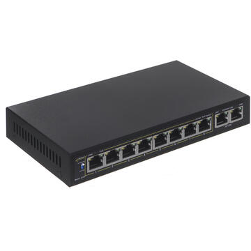 Switch PULSAR S108-90W network switch Managed Fast Ethernet (10/100) Power over Ethernet (PoE) Black