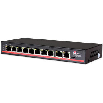 Switch GetFort GF-110D-8P-120 network switch Unmanaged L2 Fast Ethernet (10/100) Power over Ethernet (PoE) Black