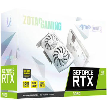 Placa video Zotac GAMING GeForce® RTX™ 3060 AMP White Edition, 12GB GDDR6, 192-bit