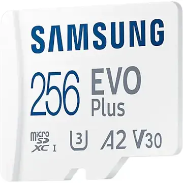 Card memorie Samsung microSDXC  EVO Plus 256GB, Class 10, UHS-I U3, V30, A2 + Adaptor SD