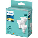 Pachet 3 becuri LED Philips, GU10, 4.7W