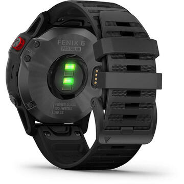 Smartwatch Garmin Fenix 6 Pro Solar Slate Gray, Black Band