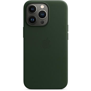 Husa Apple Husa Original Leather iPhone 13 Pro, MagSafe, Sequoia Green