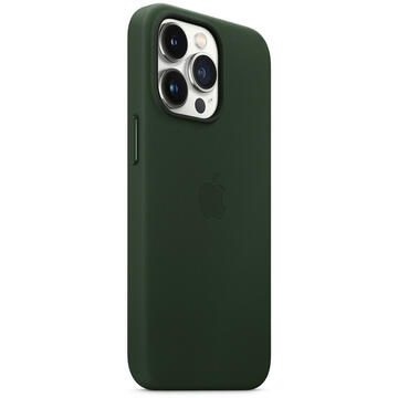 Husa Apple Husa Original Leather iPhone 13 Pro, MagSafe, Sequoia Green