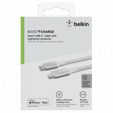 Belkin Boost Charge Light. USB C 1.2 M Alb