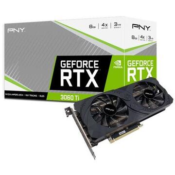 Placa video PNY GeForce RTX3060 Ti 8GB DUAL FAN LHR