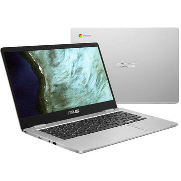 Notebook Asus 14 inch FHD  Intel Core N3350 4GB DDR4 64GB eMMC Chrome OS Silver