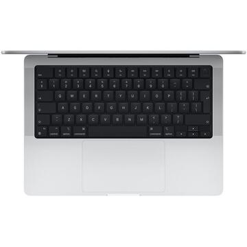 Notebook MacBook Pro 14 (2021) cu procesor Apple M1 Pro, 8 nuclee CPU and 14 nuclee GPU, 16GB, 512GB SSD, Space Grey, Int KB