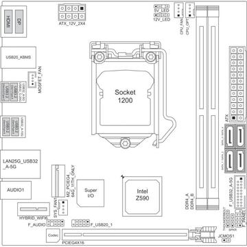 Placa de baza Biostar Z590I VALKYRIE Mini-ATX WI-FI 6 socket 1200