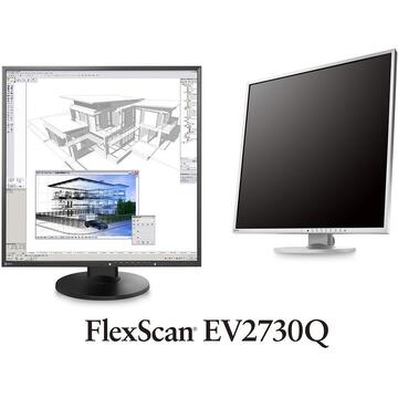 Monitor LED EIZO FlexScan EV2730Q-BK, LED-Monitor black, DisplayPort, DL-DVI-D, USB 2.0