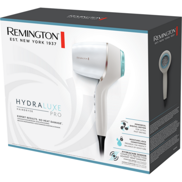 Uscator de par Remington Hydraluxe Pro EC9001 Motor digital Senzor Hydracare Alb