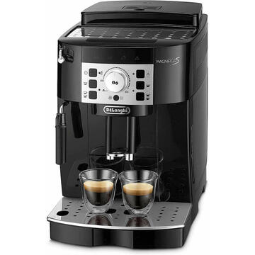 Espressor DeLonghi Magnifica S ECAM 22.115.B model 2021 automat, 15 bari, 1450W, cafea boabe si macinata