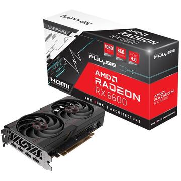 Placa video Sapphire PULSE AMD Radeon RX 6600 Graphic card 8GB GDDR6 PCI Express 4.0 ATX (11310-01-20G)