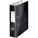 Biblioraft LEITZ 180 WOW, carton laminat, A4, 80 mm, negru